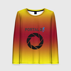 Женский лонгслив Portal 2 gradient