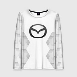 Лонгслив женский Mazda white poly, цвет: 3D-принт