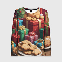 Женский лонгслив Рождественское печенье