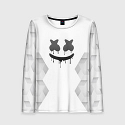 Лонгслив женский Marshmello white poly, цвет: 3D-принт