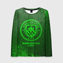 Лонгслив женский Manchester City - green gradient, цвет: 3D-принт