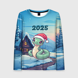 Женский лонгслив Новый год змейка 2025