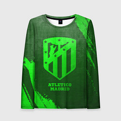 Лонгслив женский Atletico Madrid - green gradient, цвет: 3D-принт