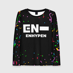 Лонгслив женский Enhypen конфети, цвет: 3D-принт