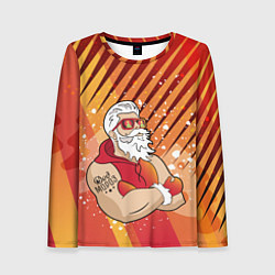 Женский лонгслив Дед Мороз в очках