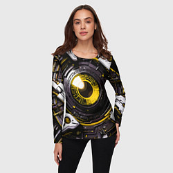 Лонгслив женский Жёлтая сфера киберпанк, цвет: 3D-принт — фото 2