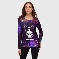 Лонгслив женский Праздничный Kuromi, цвет: 3D-принт — фото 2