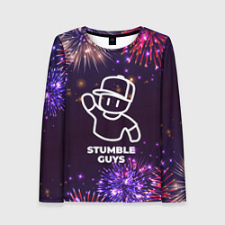 Лонгслив женский Праздничный Stumble Guys, цвет: 3D-принт