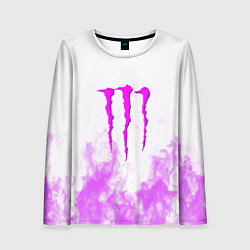 Женский лонгслив Monster energy neon flame