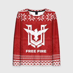 Лонгслив женский Новогодний Free Fire, цвет: 3D-принт