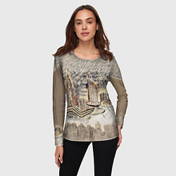 Лонгслив женский Город 2100, цвет: 3D-принт — фото 2