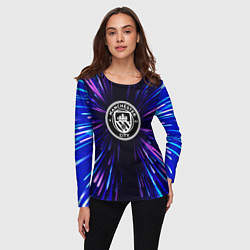 Лонгслив женский Manchester City neon energy, цвет: 3D-принт — фото 2