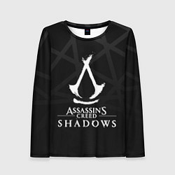 Лонгслив женский Assassins creed shadows - монохромный, цвет: 3D-принт