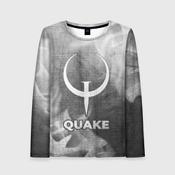 Лонгслив женский Quake - grey gradient, цвет: 3D-принт