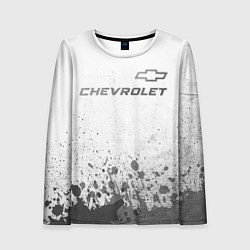 Лонгслив женский Chevrolet - white gradient посередине, цвет: 3D-принт