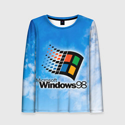 Лонгслив женский Mindows 98 logo, цвет: 3D-принт