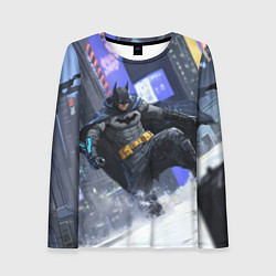 Лонгслив женский Бэтмен на снегу, цвет: 3D-принт