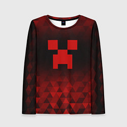 Лонгслив женский Minecraft red poly, цвет: 3D-принт
