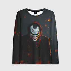 Лонгслив женский Джокер оранжевые искры, цвет: 3D-принт