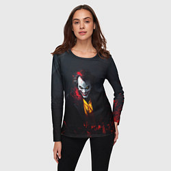 Лонгслив женский Джокер в красной краске, цвет: 3D-принт — фото 2