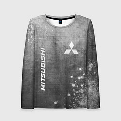 Женский лонгслив Mitsubishi - grey gradient вертикально