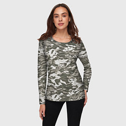 Лонгслив женский Фактурный камуфляж, цвет: 3D-принт — фото 2