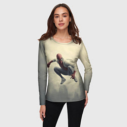Лонгслив женский Человек паук в прыжке, цвет: 3D-принт — фото 2