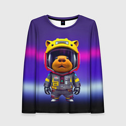 Лонгслив женский Baby capybara - cyberpunk, цвет: 3D-принт