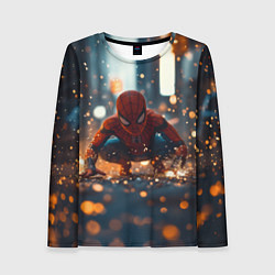 Женский лонгслив Человек паук и золотая пыльца