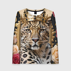 Лонгслив женский Королевский леопард, цвет: 3D-принт