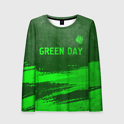 Лонгслив женский Green Day - green gradient посередине, цвет: 3D-принт