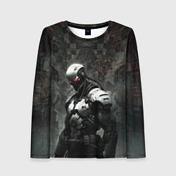 Женский лонгслив Боевой кибернетический андроид