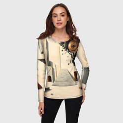 Лонгслив женский Архитектурный сюр, цвет: 3D-принт — фото 2