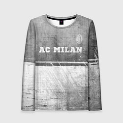 Лонгслив женский AC Milan - grey gradient посередине, цвет: 3D-принт