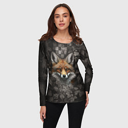 Лонгслив женский Внимательный лис, цвет: 3D-принт — фото 2