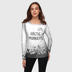 Лонгслив женский Arctic Monkeys - white gradient посередине, цвет: 3D-принт — фото 2