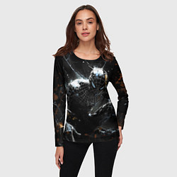 Лонгслив женский Человек-паук в черном костюме, цвет: 3D-принт — фото 2