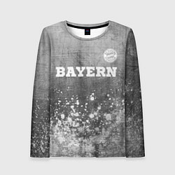 Лонгслив женский Bayern - grey gradient посередине, цвет: 3D-принт