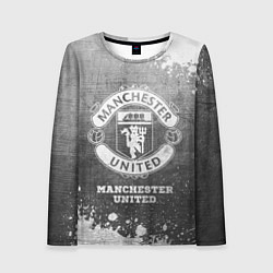 Лонгслив женский Manchester United - grey gradient, цвет: 3D-принт