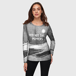 Лонгслив женский Red Hot Chili Peppers - grey gradient посередине, цвет: 3D-принт — фото 2