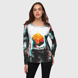 Лонгслив женский Minecraft glitch, цвет: 3D-принт — фото 2