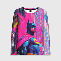 Лонгслив женский Бэтмен в розовом стиле, цвет: 3D-принт