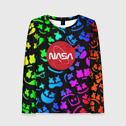Лонгслив женский Marshmello x NASA gradient, цвет: 3D-принт