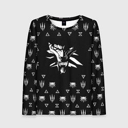 Лонгслив женский Ведьмак логотипы, цвет: 3D-принт