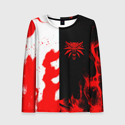 Лонгслив женский Ведьмак огненный, цвет: 3D-принт