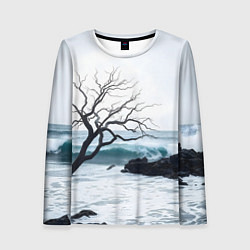 Лонгслив женский Дерево в море, цвет: 3D-принт