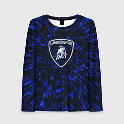 Лонгслив женский Lamborghini blue energy, цвет: 3D-принт
