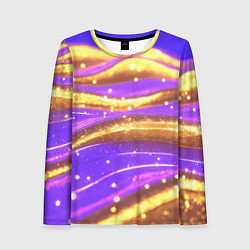 Женский лонгслив Блестящая волнистая текстура