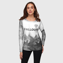 Лонгслив женский Fallout - white gradient посередине, цвет: 3D-принт — фото 2