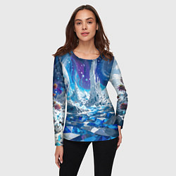 Лонгслив женский Космический фантастический пейзаж, цвет: 3D-принт — фото 2
